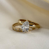 Lab Diamond Pear Ring - Size 7 SAMPLE SALE Zoe Lev Jewelry