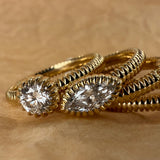 Lab Diamond Small Marquise Pleated Ring Zoe Lev Jewelry