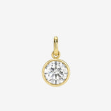 Lab Diamond Round Bezel Pendant