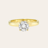 Lab Diamond Round 4 Prong Ring - Size 7 SAMPLE SALE Zoe Lev Jewelry