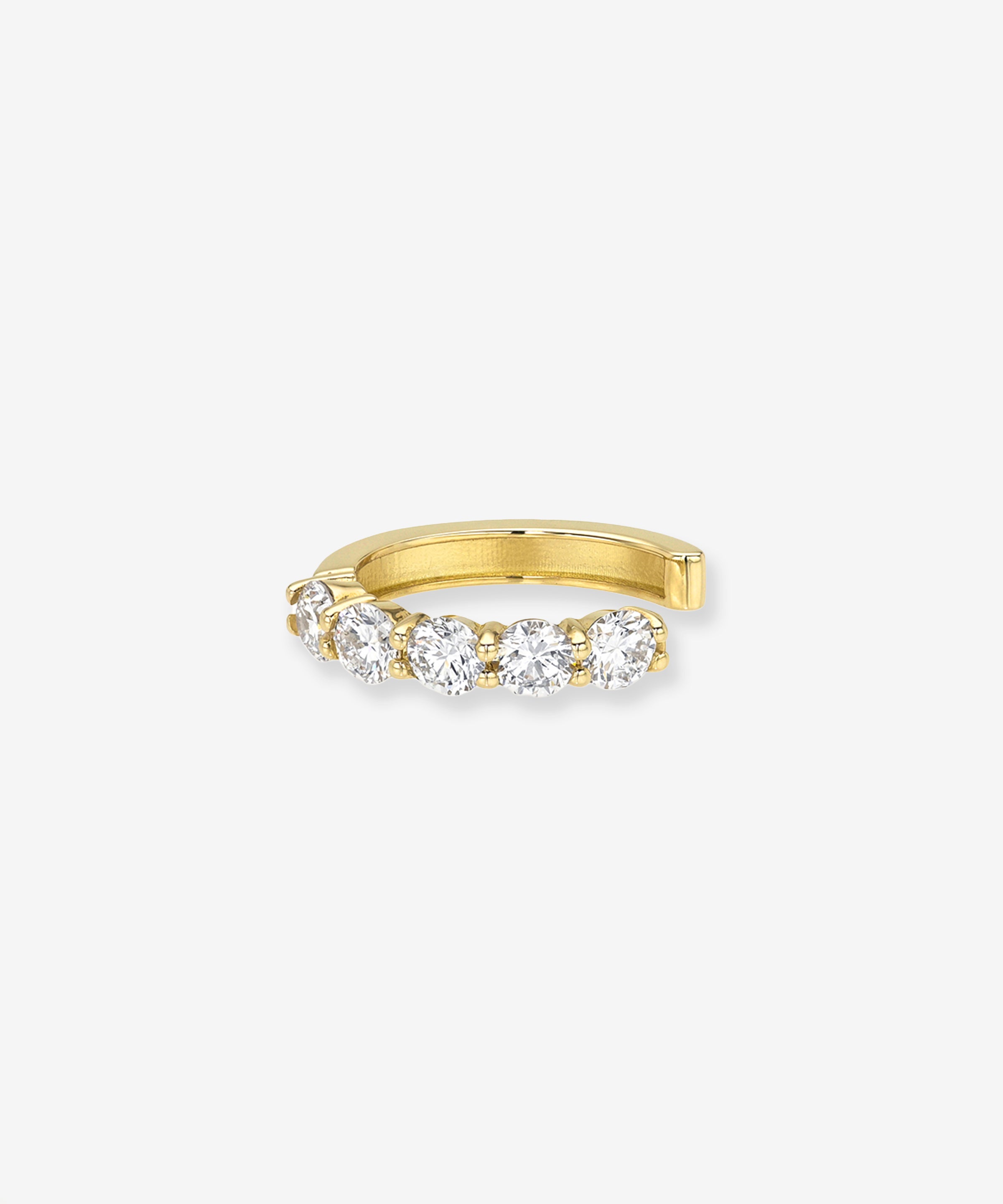 Lab Diamond Shared Prong Ear Cuff Ear Cuffs Zoe Lev Jewelry