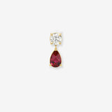 Lab Diamond Triple 3 Prong Pear Drop Stud Studs Zoe Lev Jewelry