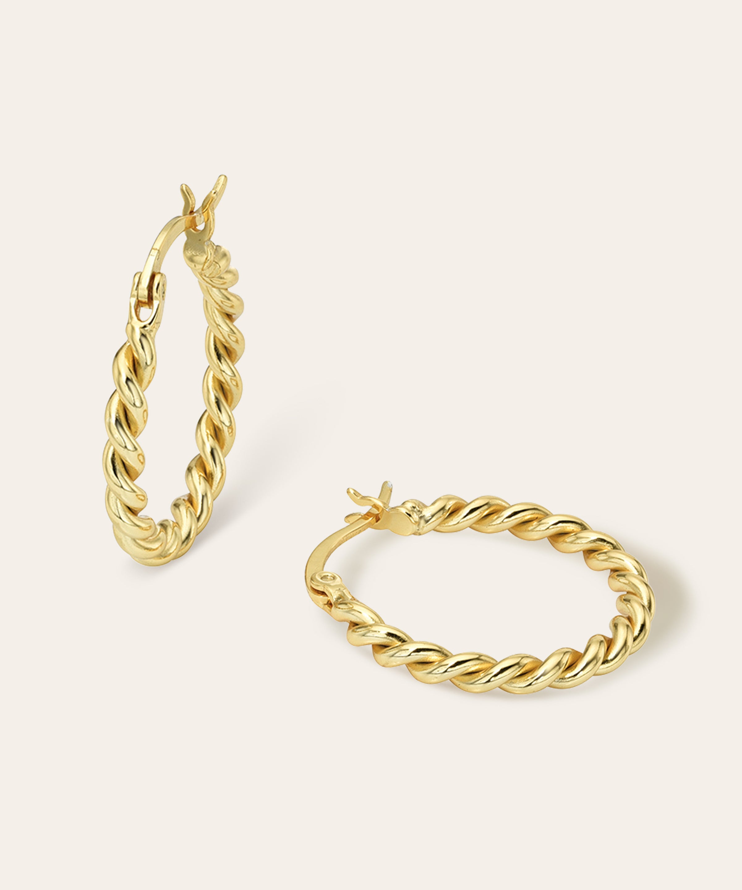 Large Braided Hoop Earrings Vermeil Zoe Lev Jewelry