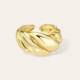 Large Croissant Ring Vermeil Zoe Lev Jewelry