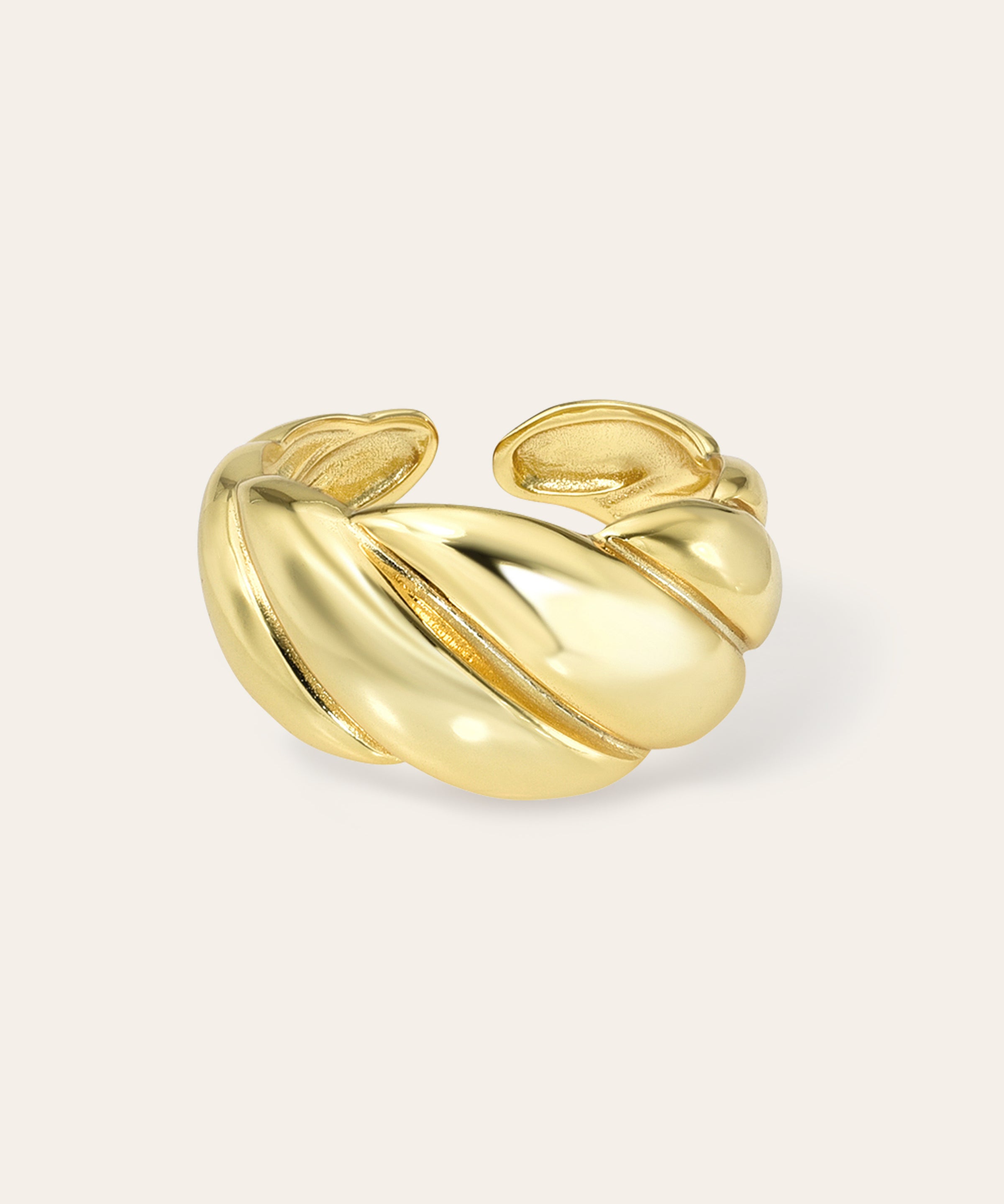 Large Croissant Ring Vermeil Zoe Lev Jewelry