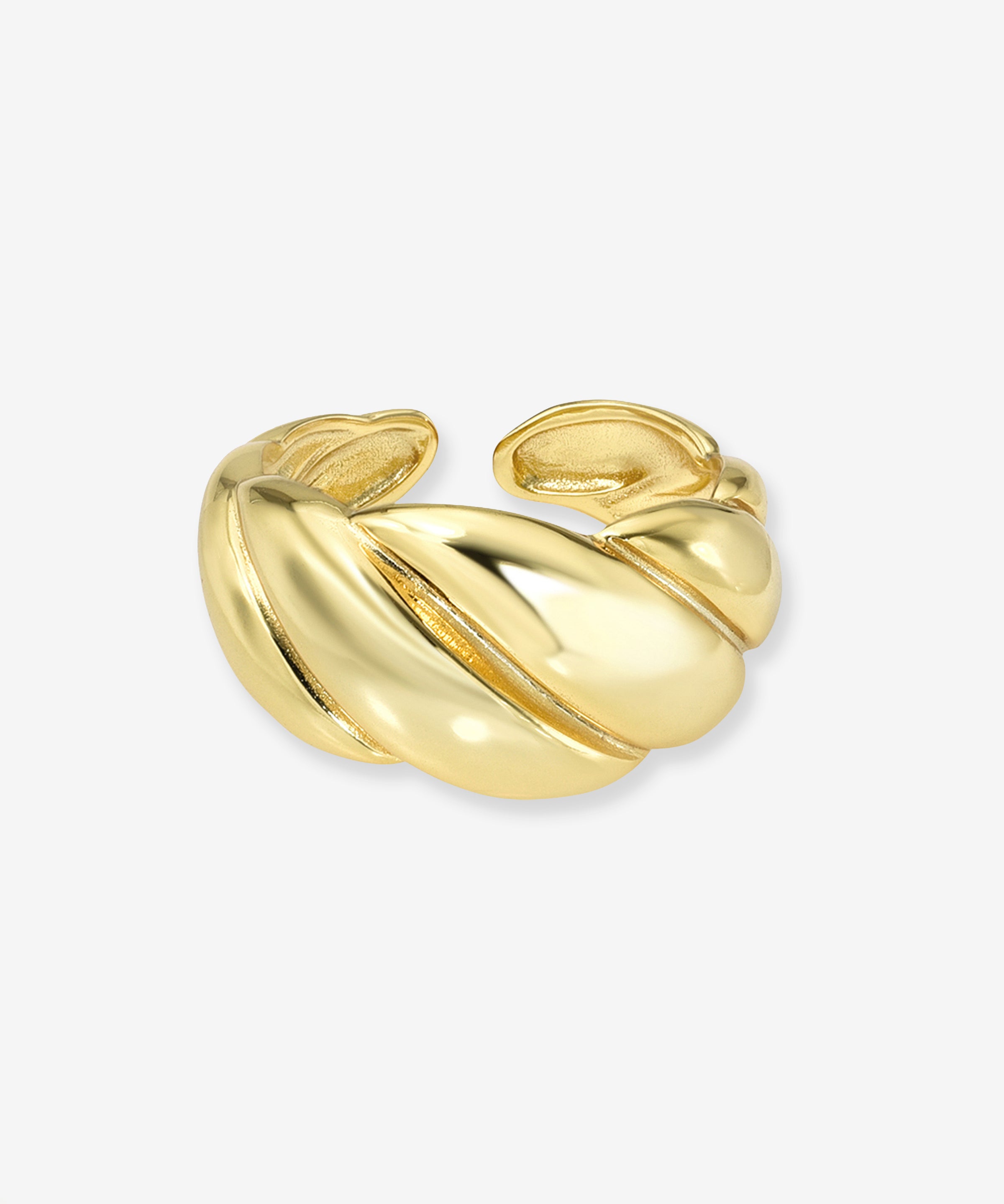 Large Croissant Ring Vermeil Zoe Lev Jewelry