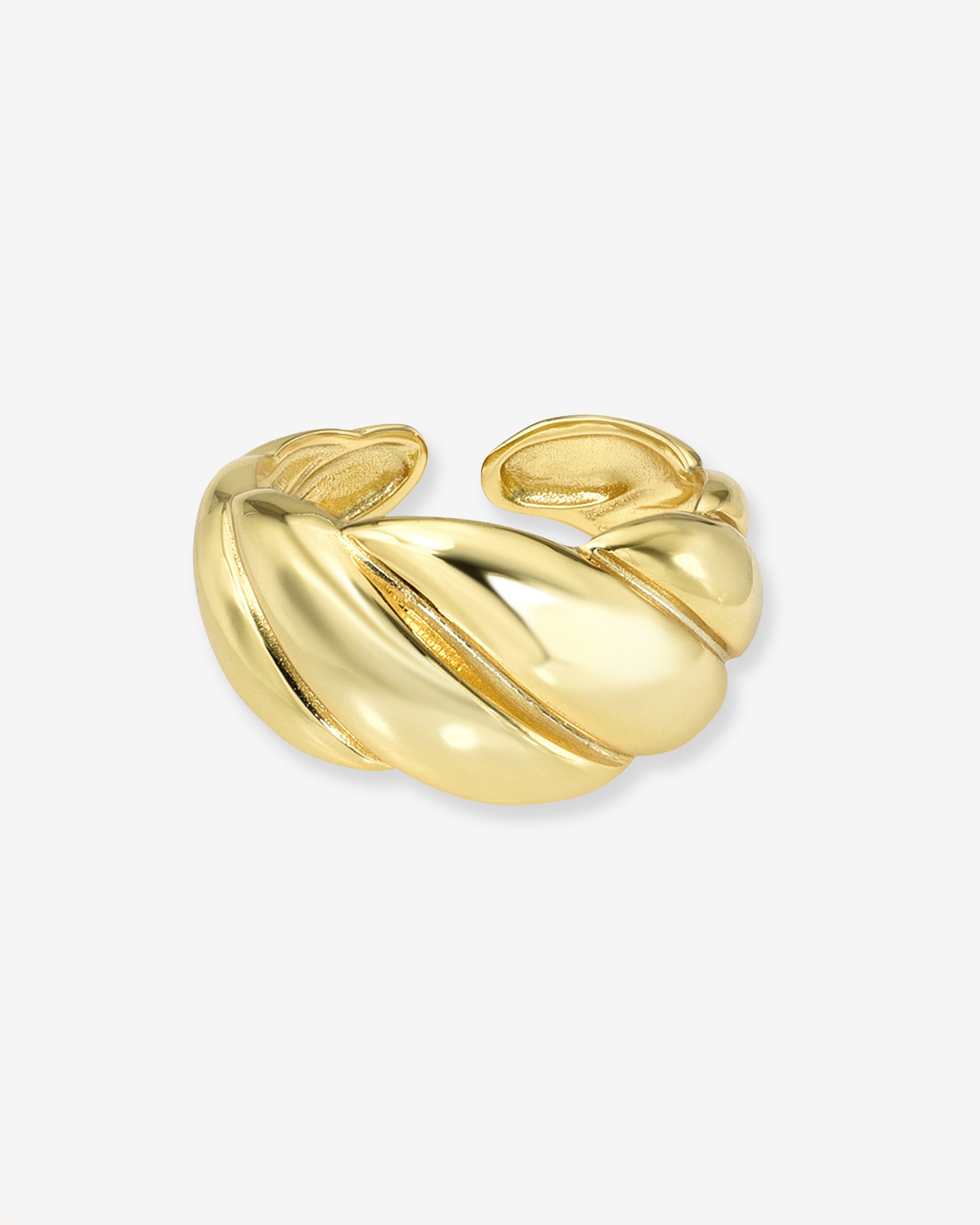Large Croissant Ring Vermeil Zoe Lev Jewelry