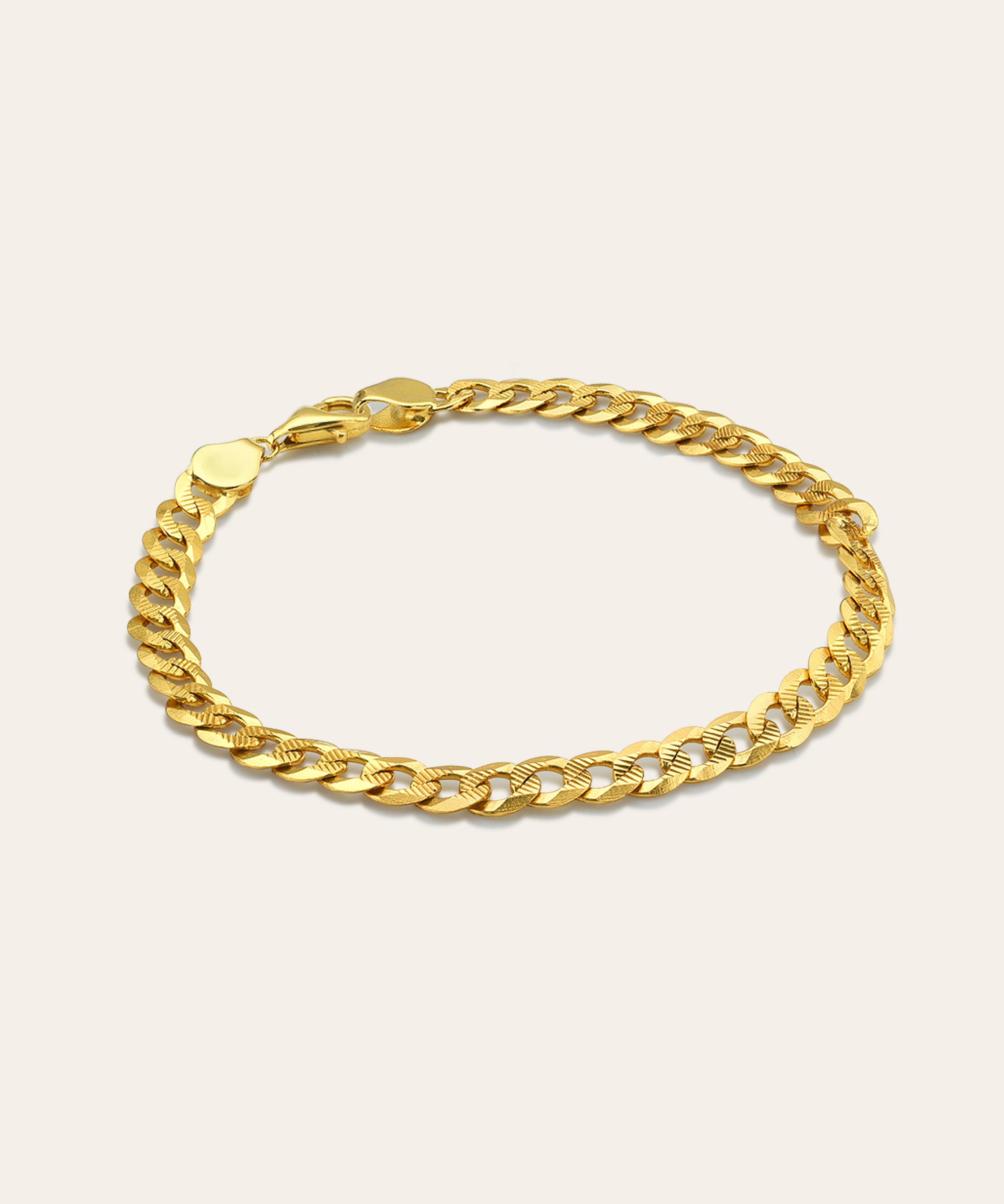 Large Cuban Link Chain Bracelet Vermeil Zoe Lev Jewelry