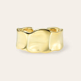 Large Hammered Ring Vermeil Zoe Lev Jewelry