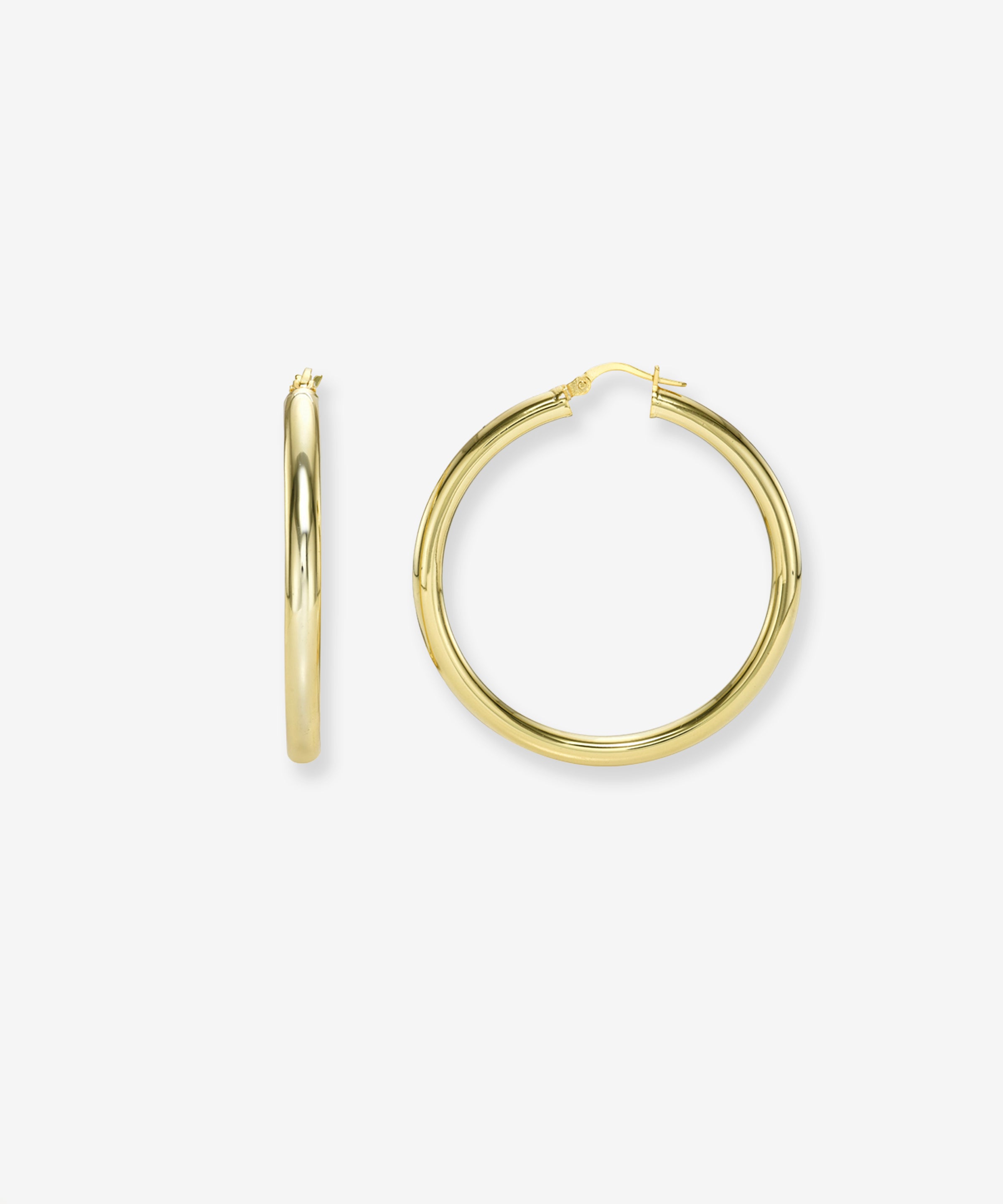 Large Thick Hoop Earrings Vermeil Zoe Lev Jewelry