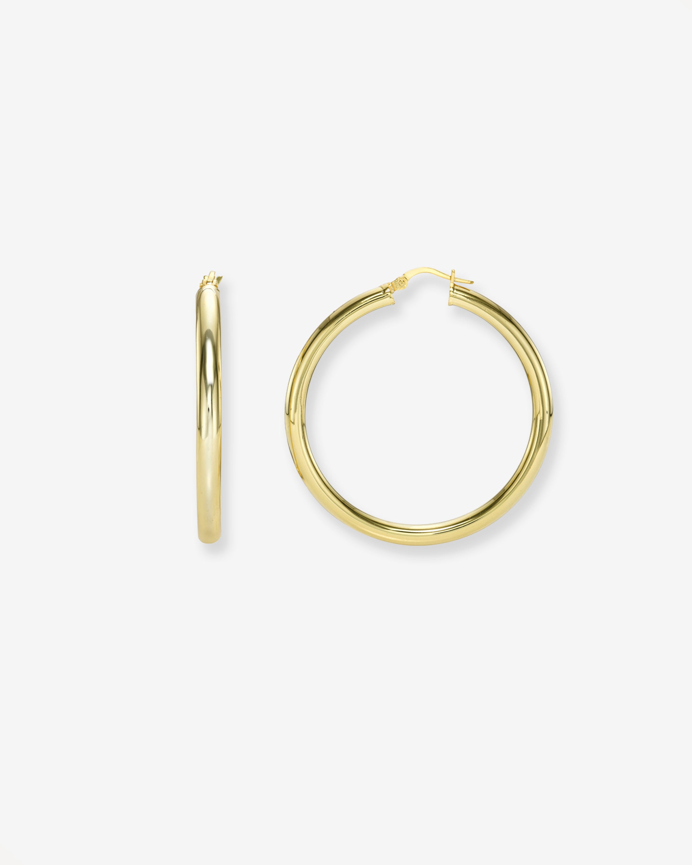 Large Thick Hoop Earrings Vermeil Zoe Lev Jewelry