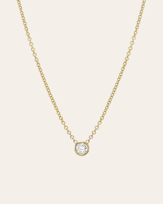 Large Bezel Diamond Necklace