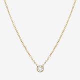 Large Bezel Diamond Necklace