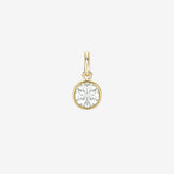 Large Bezel Diamond Pendant Zoe Lev Jewelry