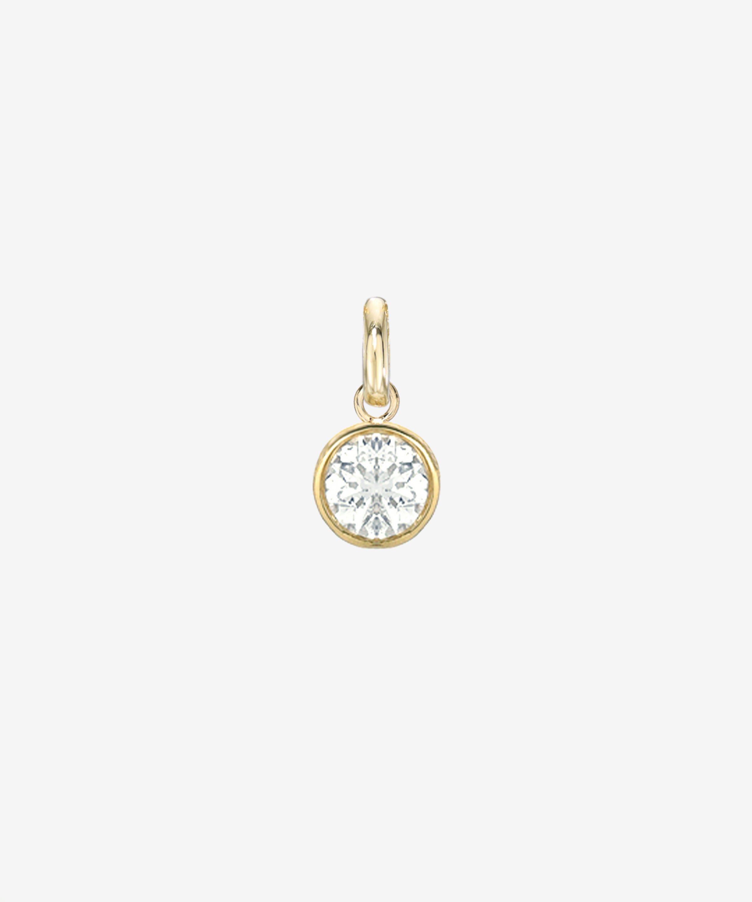 Large Bezel Diamond Pendant Zoe Lev Jewelry