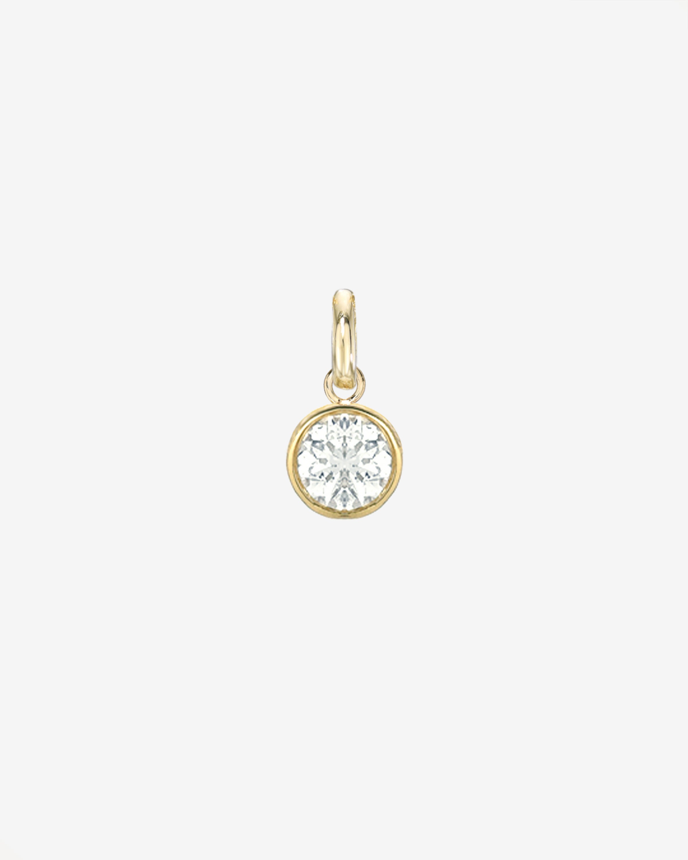 Large Bezel Diamond Pendant Zoe Lev Jewelry