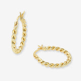 Large Braided Hoop Earrings Vermeil Zoe Lev Jewelry