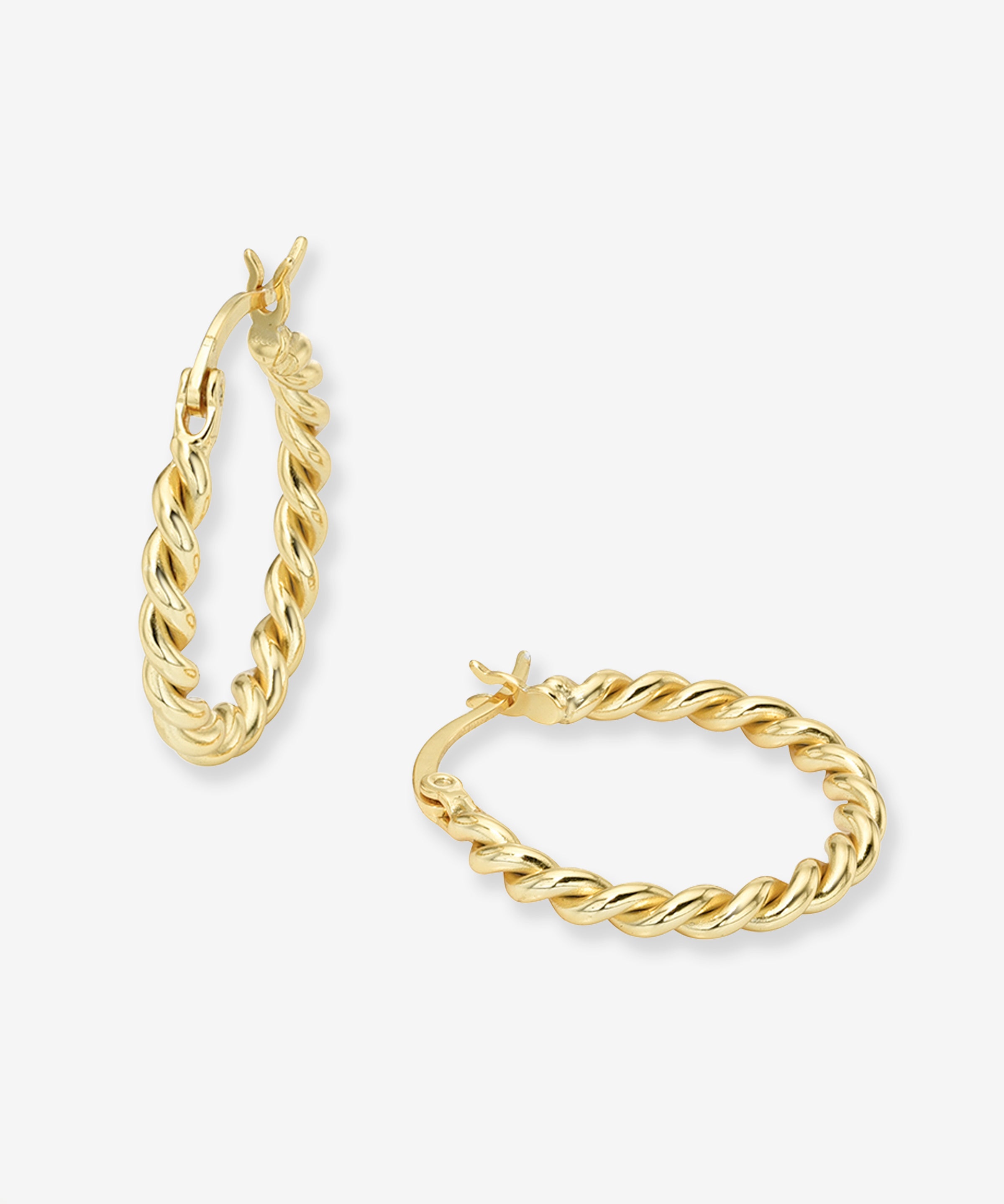 Large Braided Hoop Earrings Vermeil Zoe Lev Jewelry