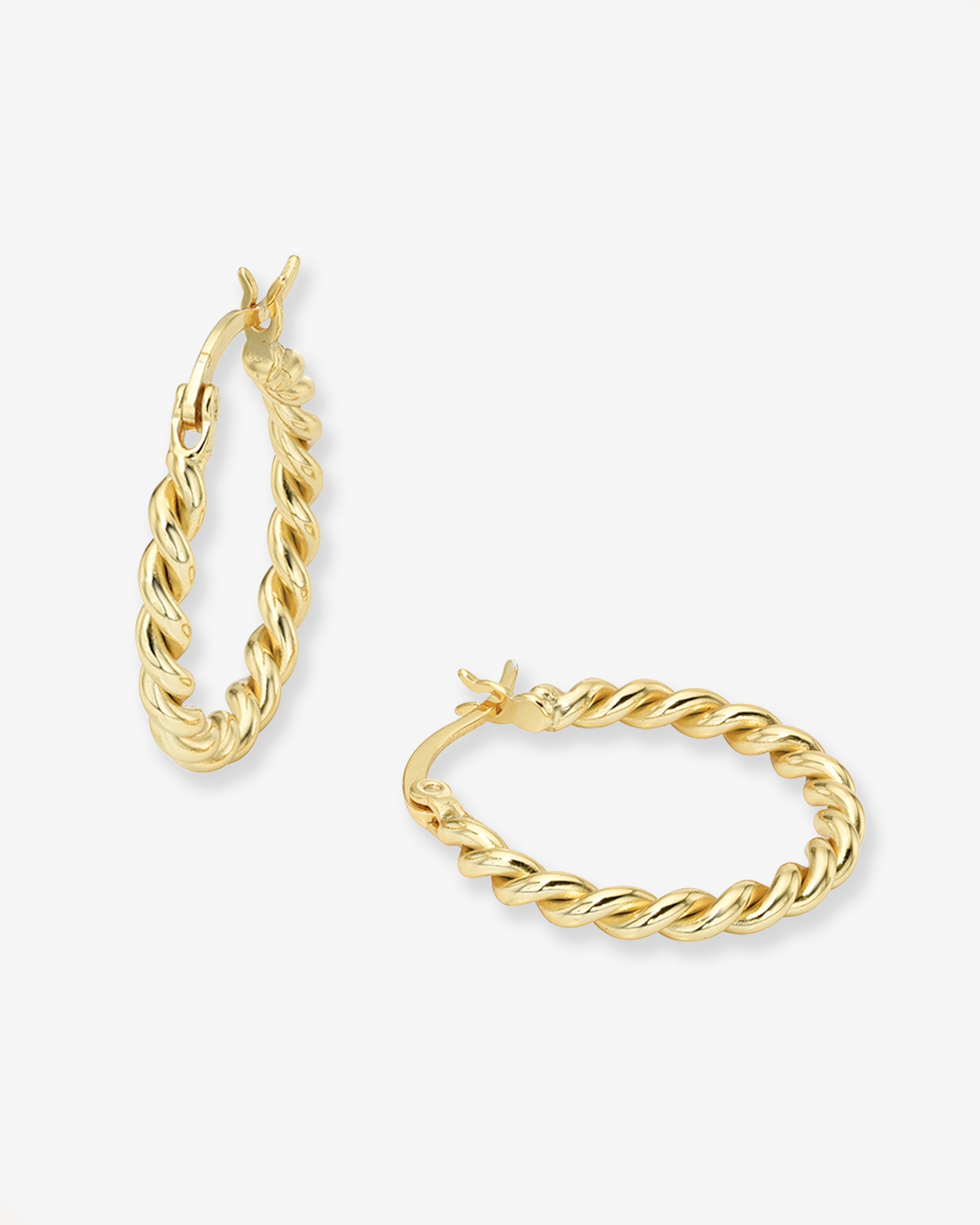 Large Braided Hoop Earrings Vermeil Zoe Lev Jewelry