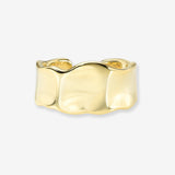 Large Hammered Ring Vermeil Zoe Lev Jewelry