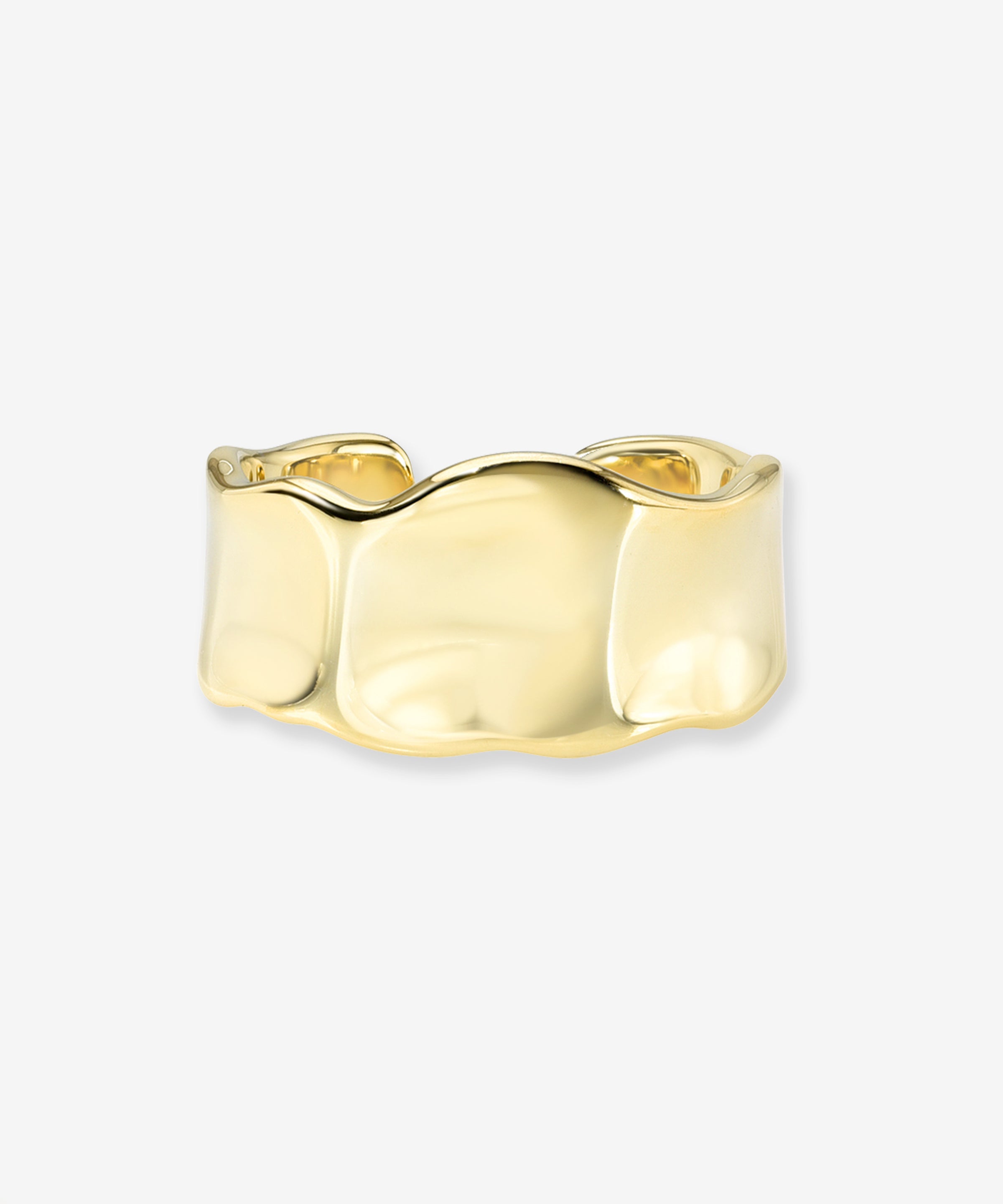 Large Hammered Ring Vermeil Zoe Lev Jewelry