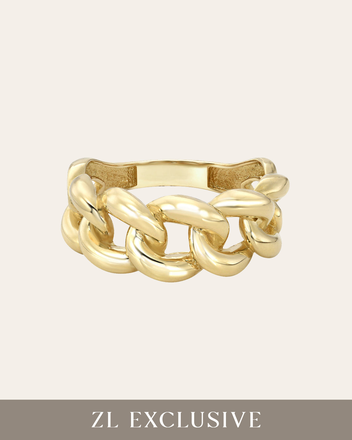 14k Gold Large Miami Cuban Link Ring