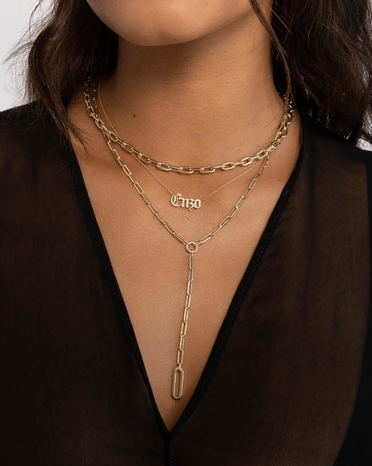 Anja - Gold or Silver Large Heart Necklace | Kurafuchi