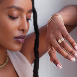 14k Gold Large X Ring Zoe Lev Jewelry