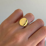 Large Zodiac Signet Ring - Size 4 Virgo SAMPLE SALE Zoe Lev Jewelry