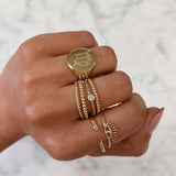 Large Zodiac Signet Ring Personalized Zoe Lev Jewelry