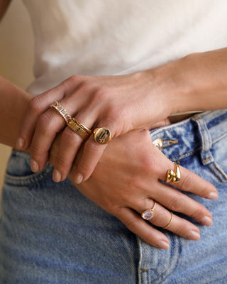 Large Zodiac Signet Ring