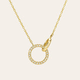 Linked Diamond Circle Necklace Zoe Lev Jewelry