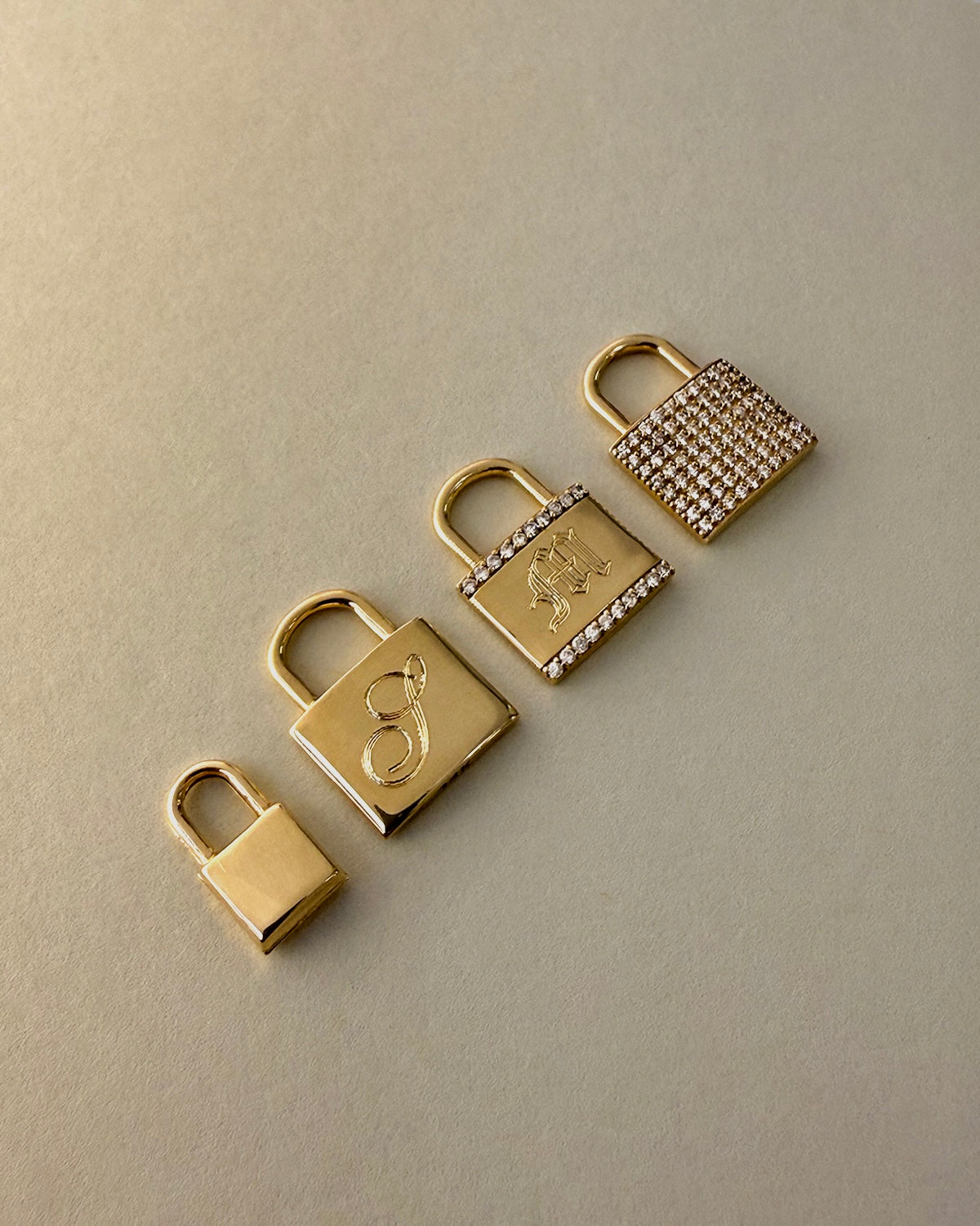 Diamond Lock Pendant Personalized Zoe Lev Jewelry