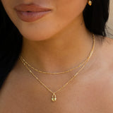 Heart Lock Figaro Necklace Vermeil Zoe Lev Jewelry