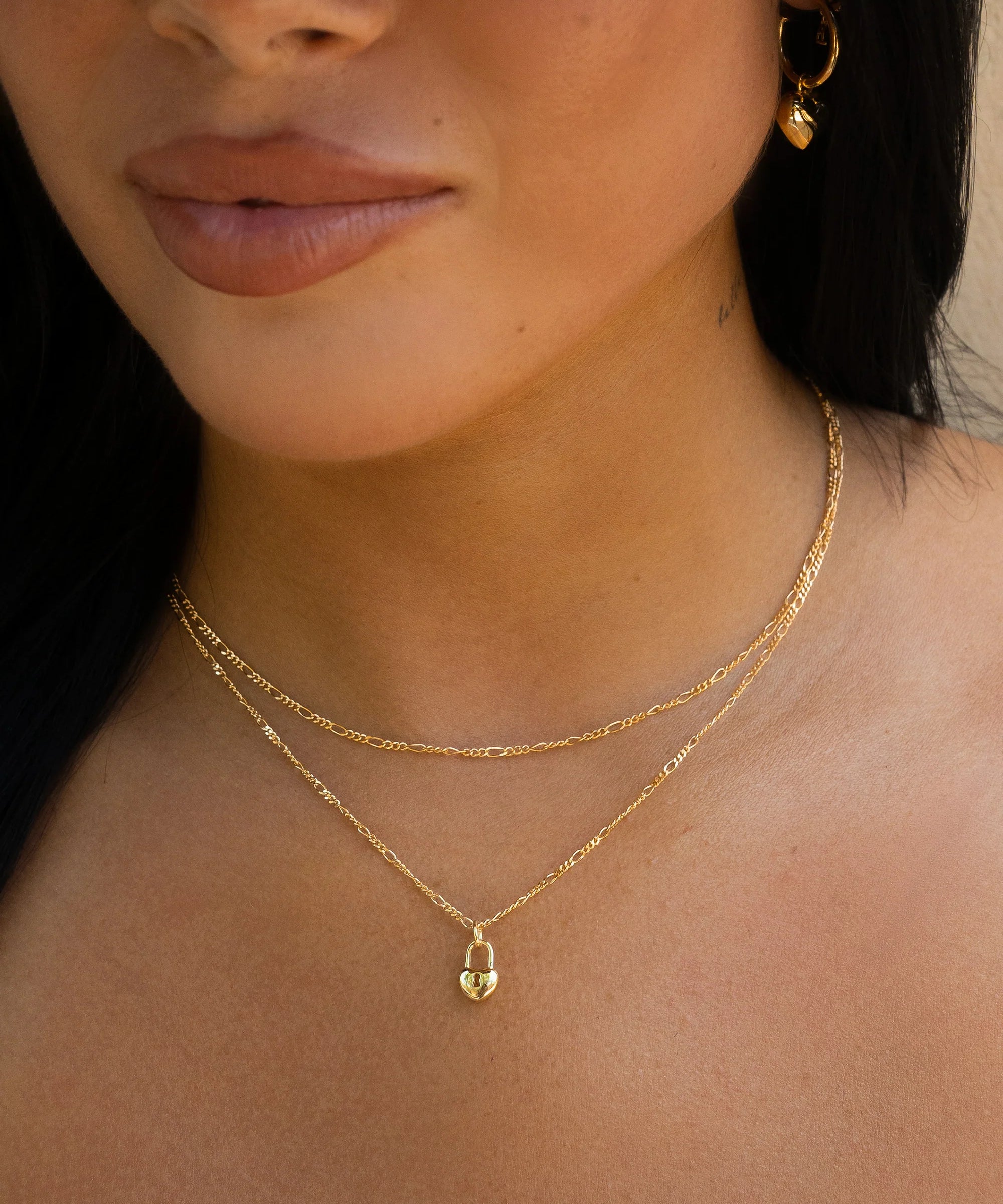 Mini Figaro Chain Necklace Vermeil Zoe Lev Jewelry