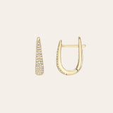 Diamond Pave Dome Claw Huggie Earrings Hoops & Huggies Zoe Lev Jewelry