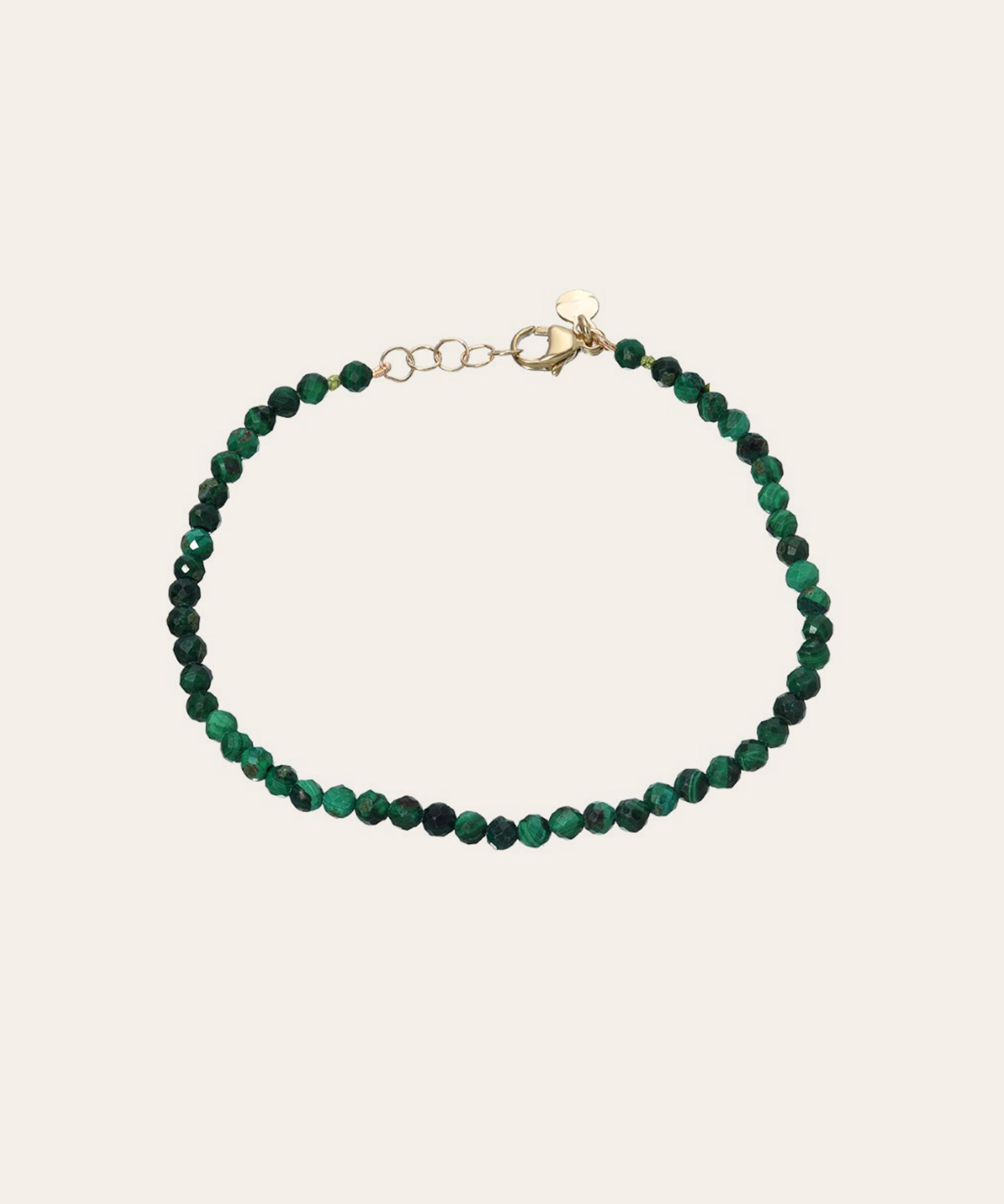 Malachite Beaded Bracelet - 6.5"-7" adjustable SAMPLE SALE Zoe Lev Jewelry