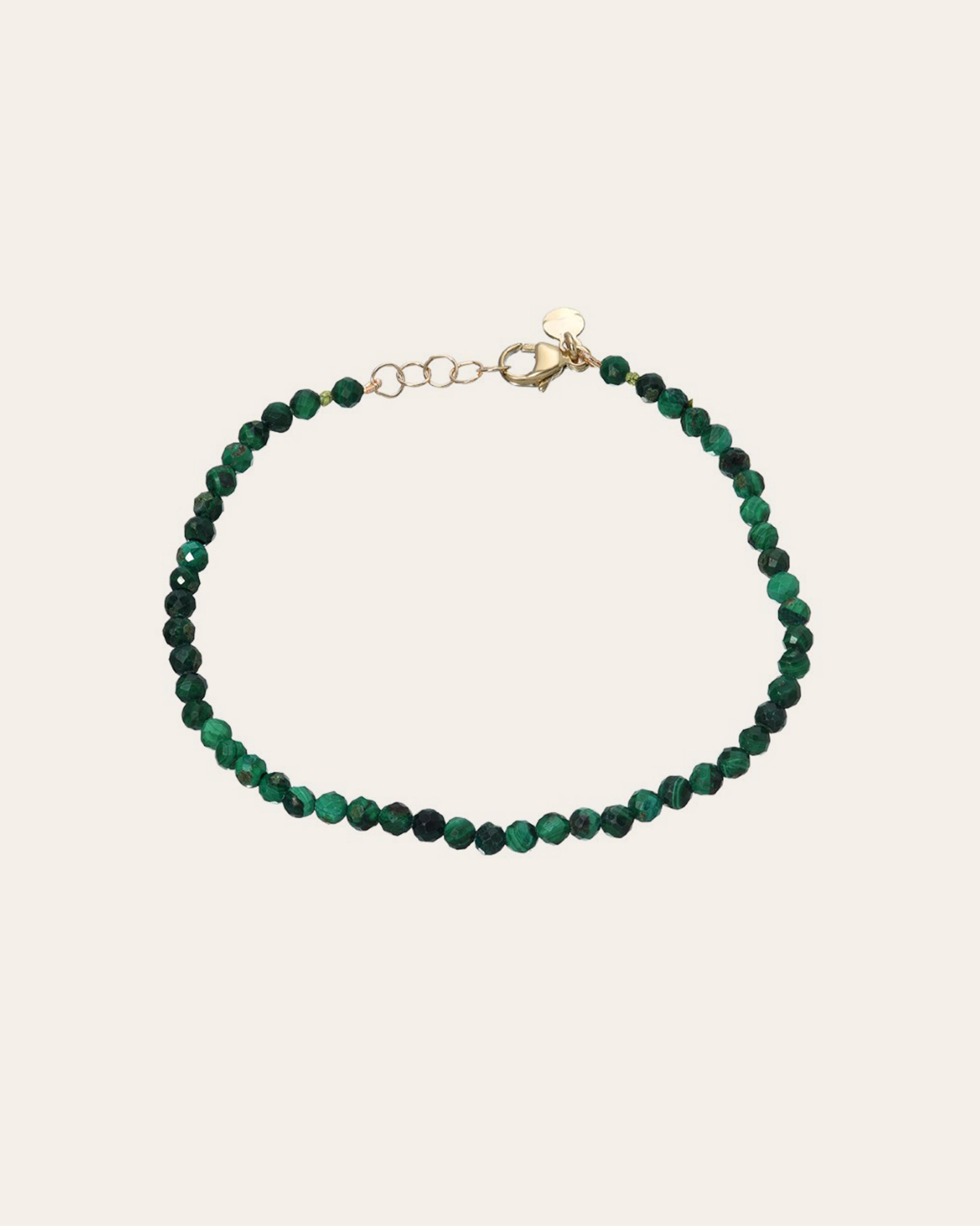Malachite Beaded Bracelet - 6.5"-7" adjustable SAMPLE SALE Zoe Lev Jewelry