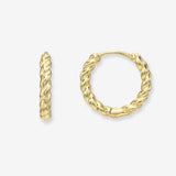 Medium Braided Hoop Earrings Vermeil Zoe Lev Jewelry