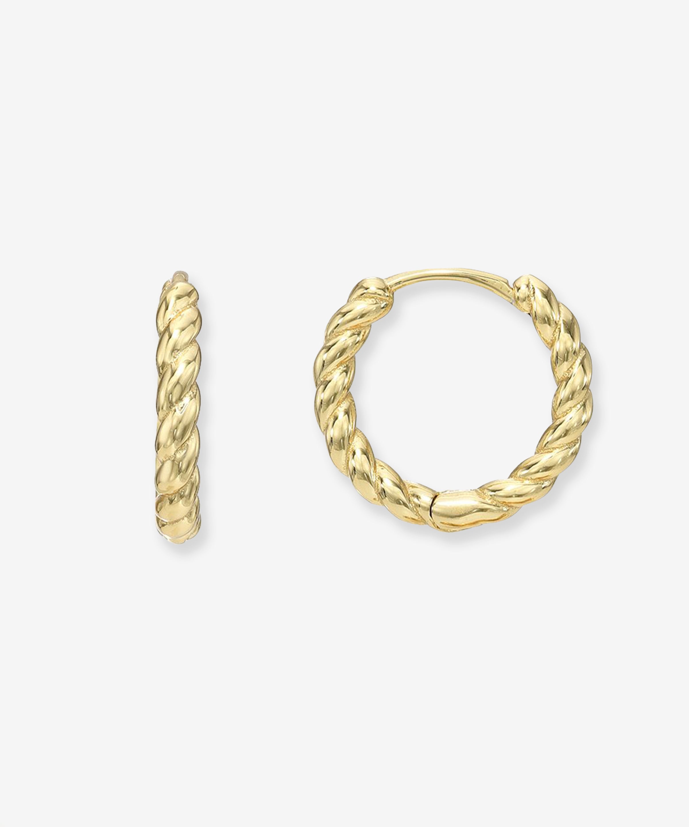 Medium Braided Hoop Earrings Vermeil Zoe Lev Jewelry