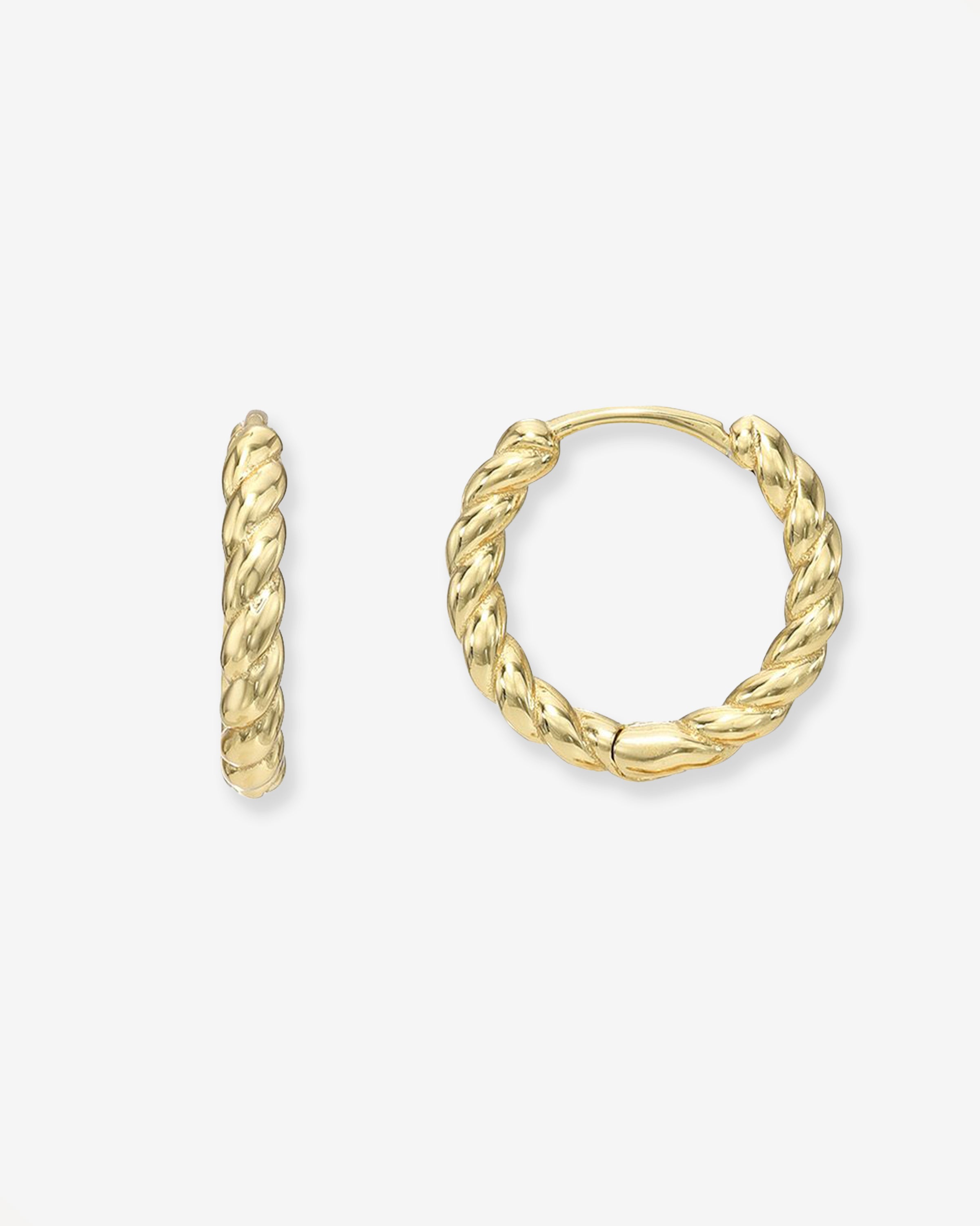 Medium Braided Hoop Earrings Vermeil Zoe Lev Jewelry