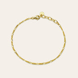 Mini Figaro Chain Bracelet Vermeil Zoe Lev Jewelry