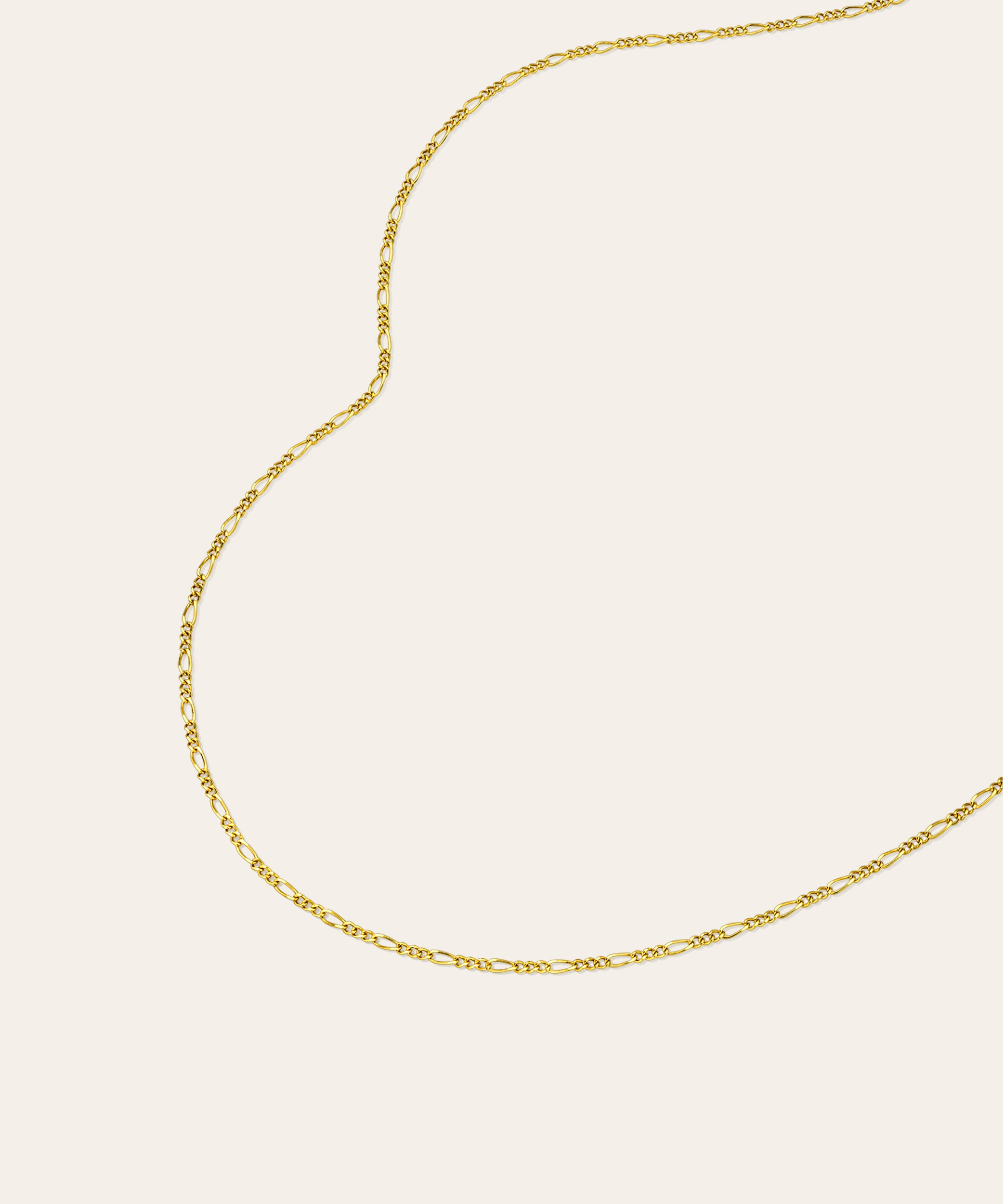 Mini Figaro Chain Necklace Vermeil Zoe Lev Jewelry