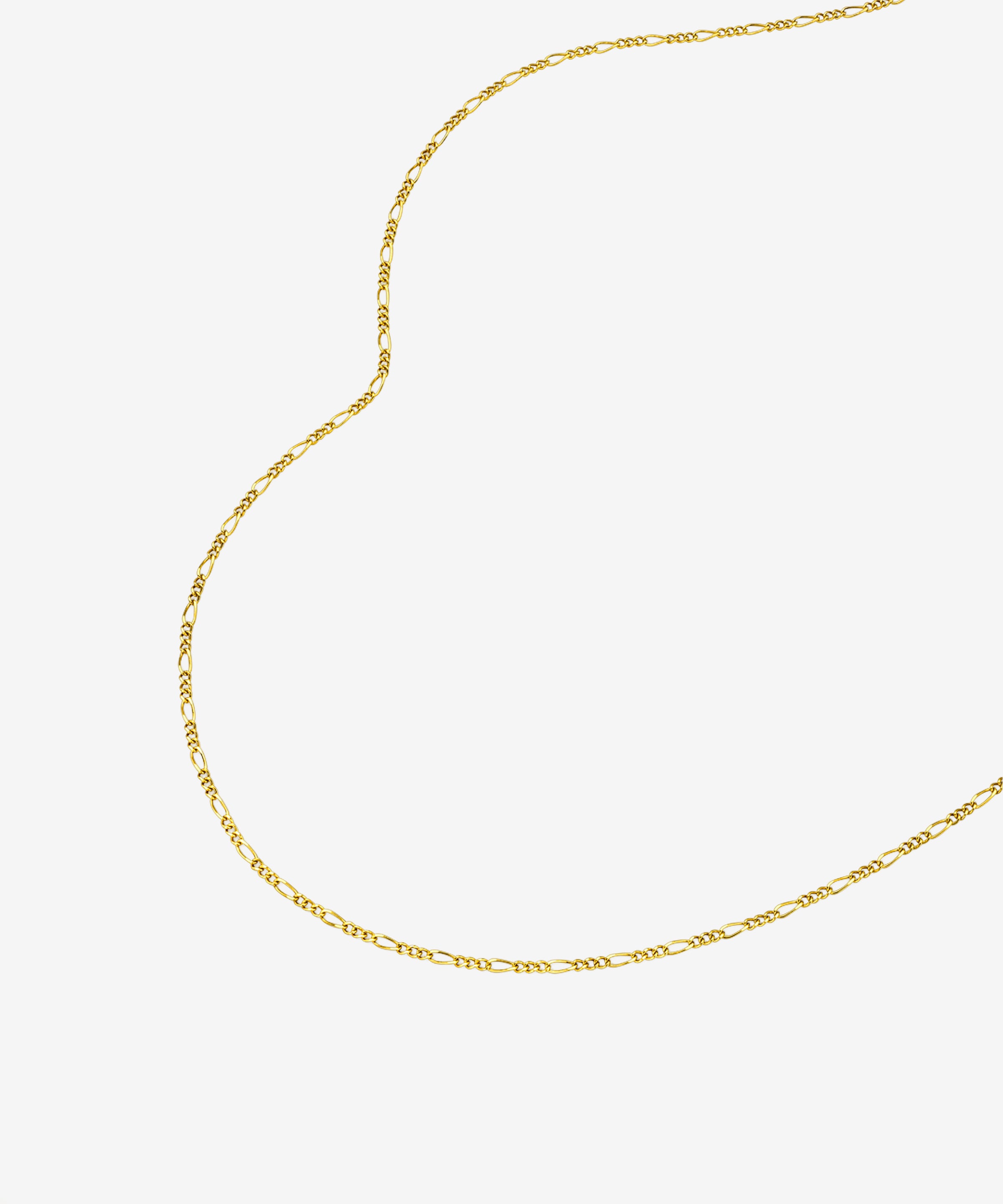 Mini Figaro Chain Necklace Vermeil Zoe Lev Jewelry