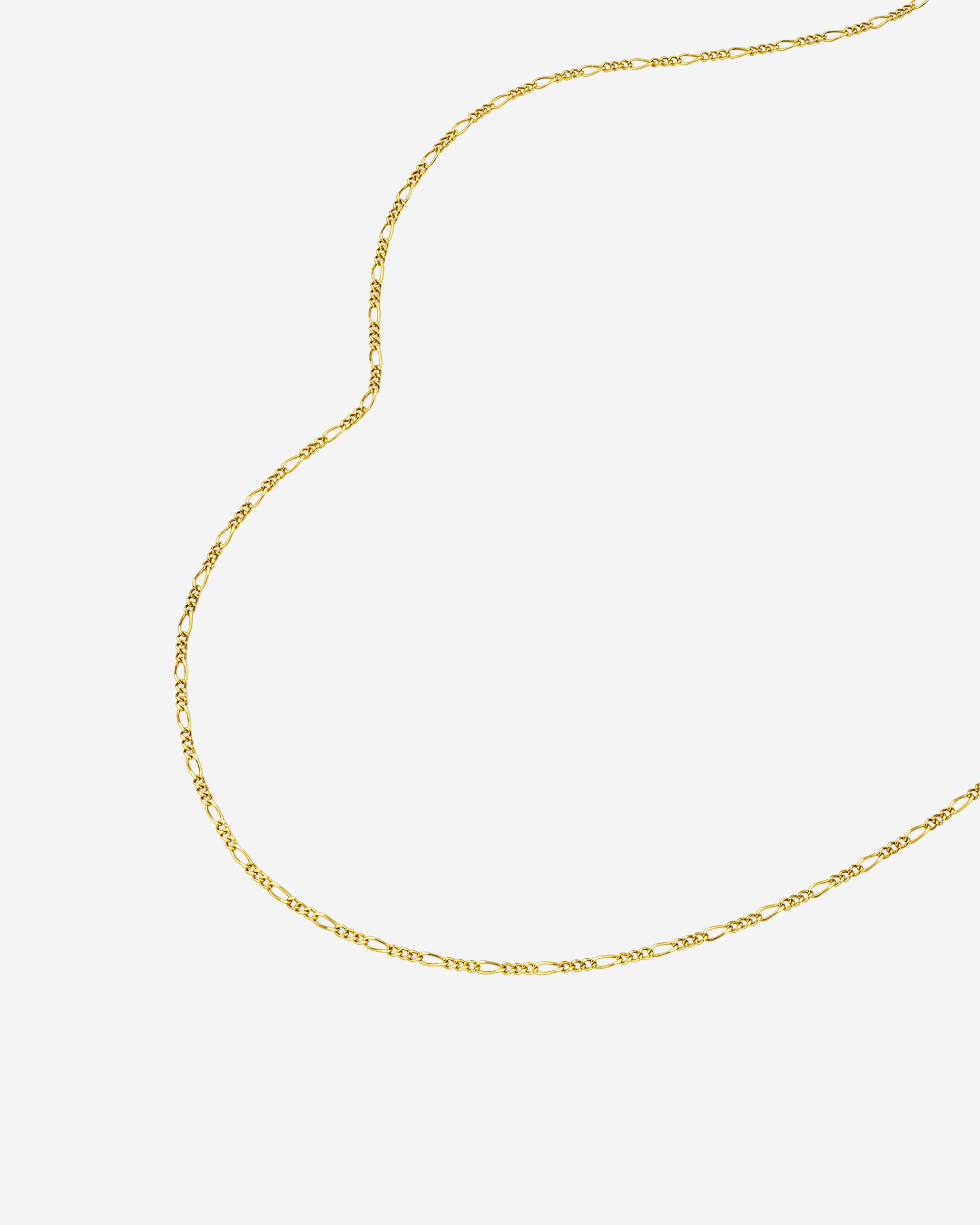 Mini Figaro Chain Necklace Vermeil Zoe Lev Jewelry