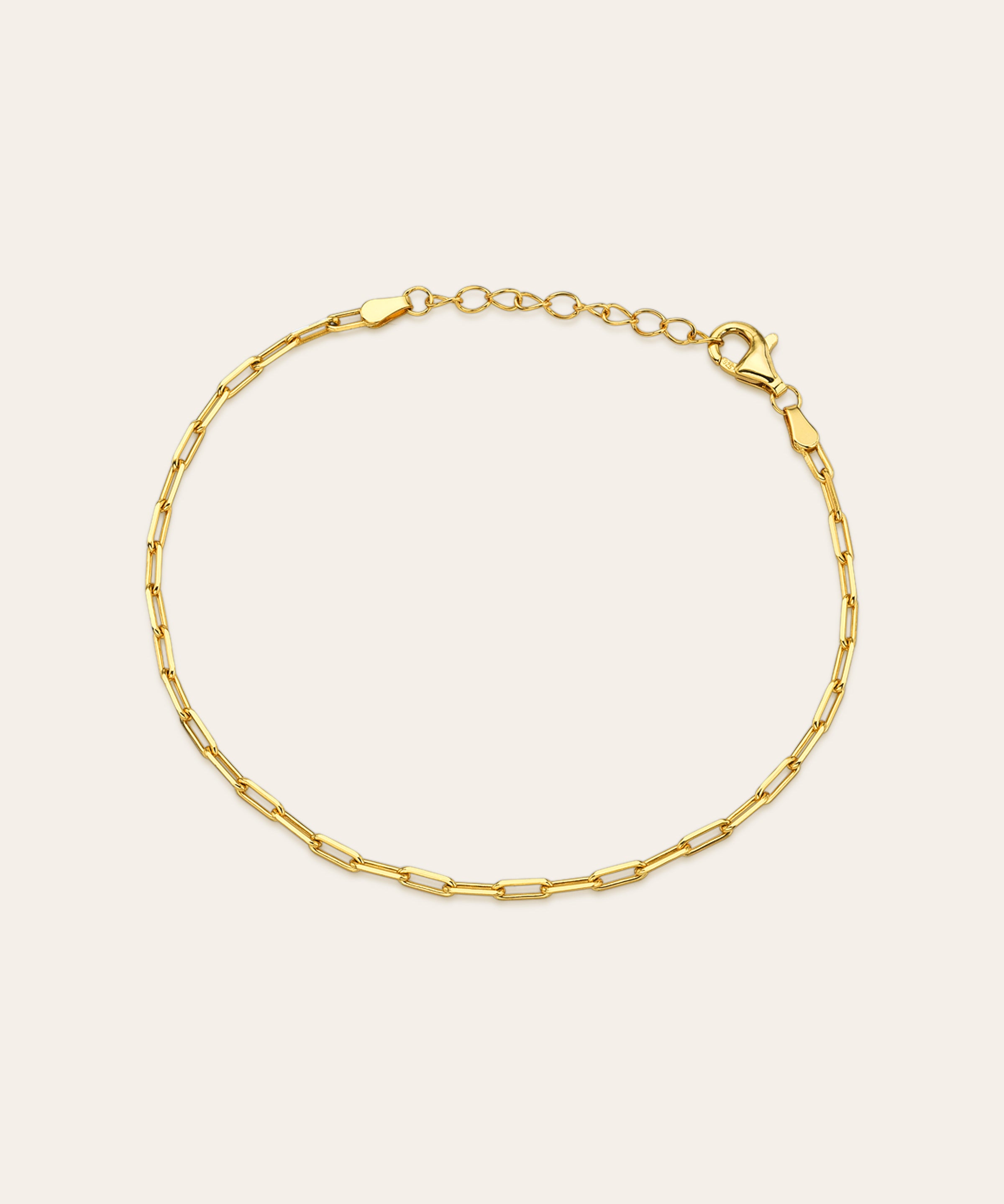 Mini Open Link Chain Bracelet Vermeil Zoe Lev Jewelry