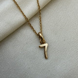 Mini 14k Gold Number Pendant SAMPLE SALE Zoe Lev Jewelry