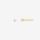 Mini 4 Prong Diamond Stud Earrings Studs Zoe Lev Jewelry