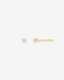 Mini 4 Prong Diamond Stud Earrings Studs Zoe Lev Jewelry