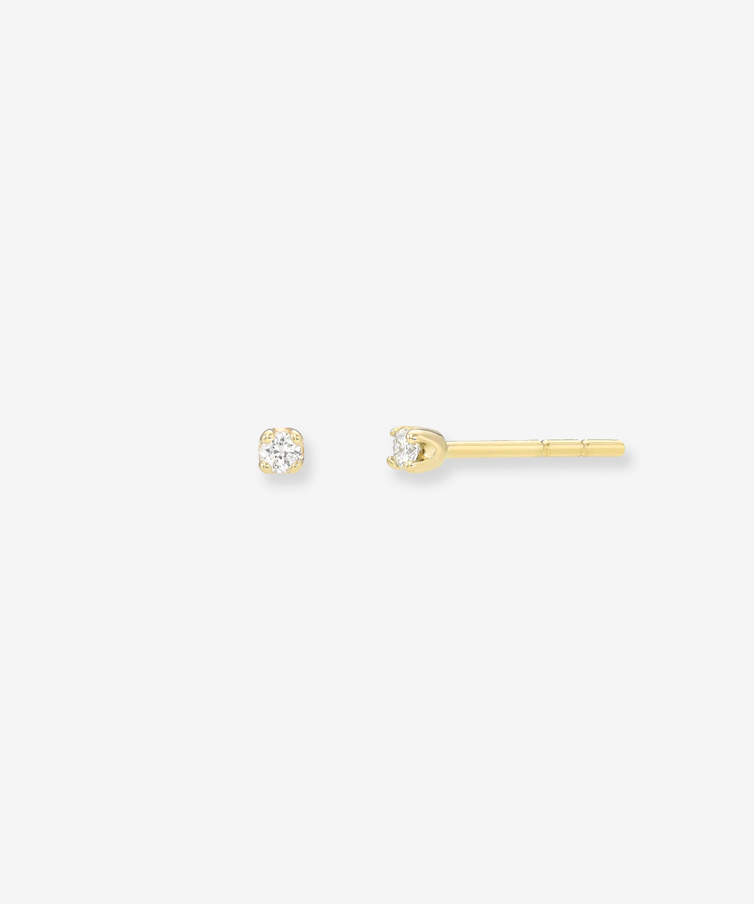 Mini 4 Prong Diamond Stud Earrings Studs Zoe Lev Jewelry
